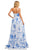 Sherri Hill - 52728 One Shoulder A Line Dress In White and Blue