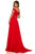 Sherri Hill - 52729 Lace Off The Shoulder Chiffon A-line Dress In Red