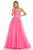 Sherri Hill - 52736 Long Lace Embroidered One Shoulder A-line Dress In Pink