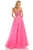 Sherri Hill - 52736 Long Lace Embroidered One Shoulder A-line Dress In Pink