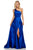 Sherri Hill - 52750 One Shoulder Charmeuse Long A Line Dress In Blue