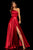 Sherri Hill - 52750 One Shoulder Charmeuse Long A Line Dress In Red