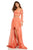 Sherri Hill - 52756 Off The Shoulder Two Piece Dress With High-Low Hem In Orange
