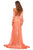 Sherri Hill - 52756 Off The Shoulder Two Piece Dress With High-Low Hem In Orange
