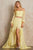 Sherri Hill - 52756 Off The Shoulder Two Piece Dress With High-Low Hem In Yellow