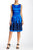 Chetta B. - B1504505 Beaded Bateau A-line Dress in Blue and Black