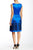 Chetta B. - B1504505 Beaded Bateau A-line Dress in Blue and Black