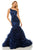 Sherri Hill - 52775 One Shoulder Ruffle-Tiered Mermaid Dress In Blue