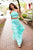Sherri Hill - 52798 Ruffle Detailed Halter Neck Two Piece Long Dress In Blue and Green