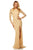 Sherri Hill - 52804 Long Sleeved Fitted Dress In Gold