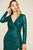 Tadashi Shoji - Alberti Sequined V-neck Gown With Slit In Blue and Green