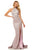 Sherri Hill - 52826 Glitter Stretch Long Fitted Dress In Pink and Silver