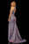 Sherri Hill - 52826 Glitter Stretch Long Fitted Dress In Purple and Silver