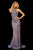 Sherri Hill - 52826 Glitter Stretch Long Fitted Dress In Purple and Silver