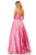 Sherri Hill - 52833 Sweetheart Bodice Ruched Taffeta Long Gown In Pink