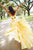Sherri Hill - 52834 Crisscross Bodice Ruffled High Low Gown In Yellow