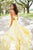 Sherri Hill - 52834 Crisscross Bodice Ruffled High Low Gown In Yellow