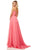 Sherri Hill - 52839 Taffeta Lace-up Back Long Chiffon Dress In Pink and Orange