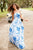 Sherri Hill - 52864 Strapless Printed Ball Gown In White and Blue