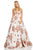 Sherri Hill - 52867 Strapless A Line Printed Dress In White and Red