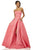 Sherri Hill - 52871 Long Strapless High Slit A Line Dress In Pink