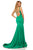 Sherri Hill - 52883 Scuba Scoop Neck Mermaid Dress With Open Back In Green