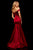 Sherri Hill - 52885 Off-Shoulder Stretch Satin Mermaid Dress In Red
