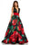 Sherri Hill - 52898 V-Neck Long Black Dress In Black and Red