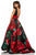 Sherri Hill - 52898 V-Neck Long Black Dress In Black and Red