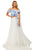 Sherri Hill - 52910 Two Piece Tulle Dress In White and Blue