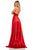 Sherri Hill - 52920 Beaded High Halter Neckline Satin Dress In Red