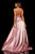 Sherri Hill - 52920 Beaded High Halter Neckline Satin Dress In Pink