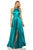 Sherri Hill - 52920 Beaded High Halter Neckline Satin Dress In Green