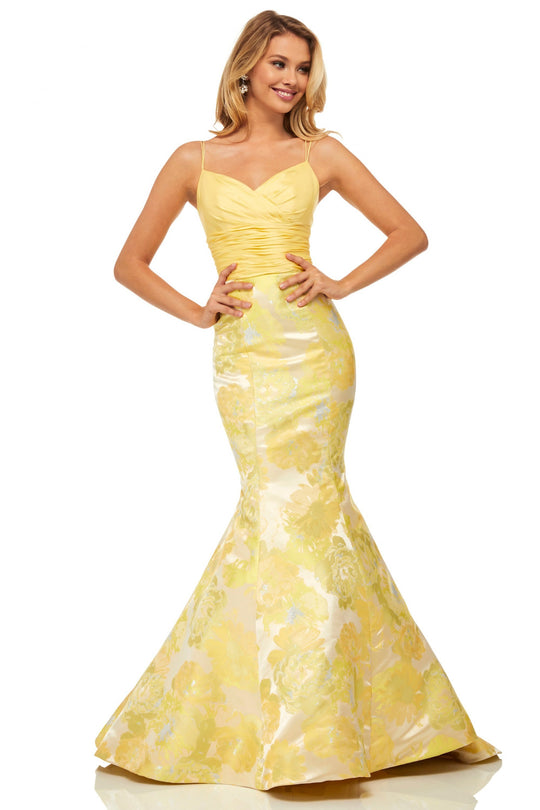 Sherri Hill - 52927 Mermaid Long Yellow Dress In Yellow