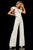 Sherri Hill - 52934 Ruffled Deep V-neck Jumpsuit In White