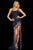 Sherri Hill - 52945 Lace Up Long Beaded Dress In Blue and Pink