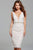 53031 Beaded Lace Deep V-neck Sheath Dress