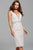 53031 Beaded Lace Deep V-neck Sheath Dress