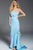 53023 Pleated Strapless Sheath Gown