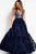 53046 Floral Embroidered Plunging Ballgown