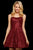 Sherri Hill - 53093 Short Bedazzled Scoop Neck A-line Dress In Red