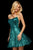 Sherri Hill - 53093 Short Bedazzled Scoop Neck A-line Dress In Green