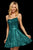 Sherri Hill - 53093 Short Bedazzled Scoop Neck A-line Dress In Green