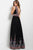 53103 V-Neck Multicolor Embroidered Flowy Dress