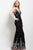 53104 Spaghetti Straps Multicolored Lace Dress