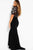 53134 Beaded V-neck Short Sleeve Sheath Dress