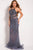 53397 Sleeveless Beaded Lace Embroidered Prom Gown