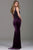 53399 Embellished Plunging V-neck Sheath Dress