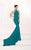 Tarik Ediz - Pearl Embellished Gown 92453 in Green