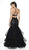 Intrigue by Blush - 536 Beaded Ruffled Trumpet Dress In Black